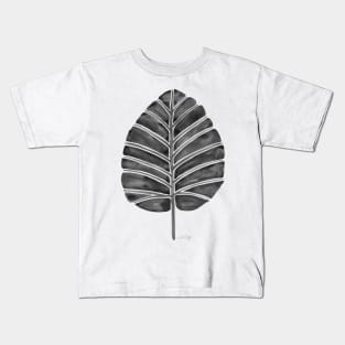 Black Alocasia Kids T-Shirt